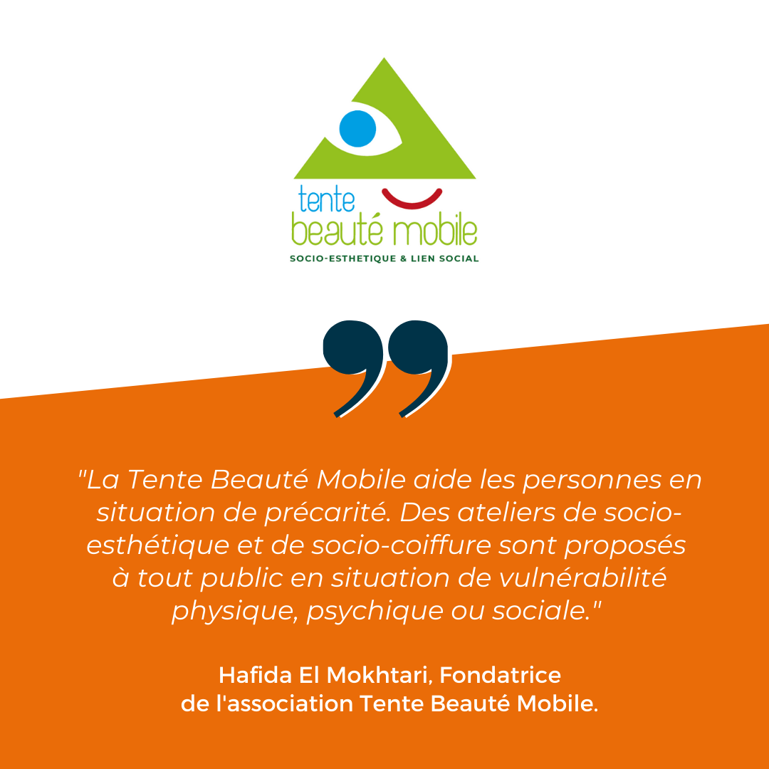 La Tente Beauté Mobile, une structure nomade qui se déplace vers les personnes en situation de précarité.