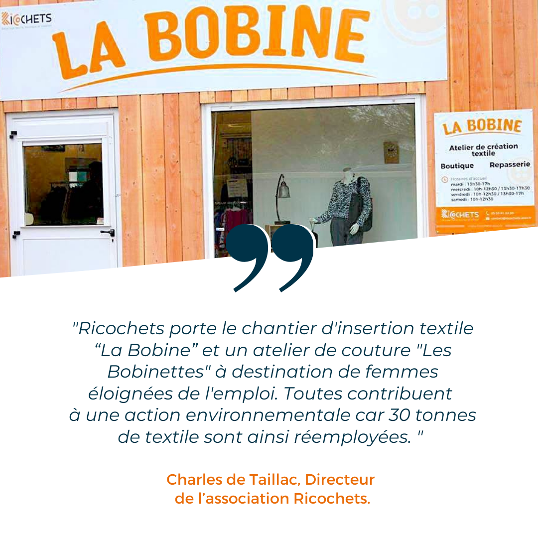 Ricochets, une association qui lie environnement et textile pour les personnes en situation de précarité.