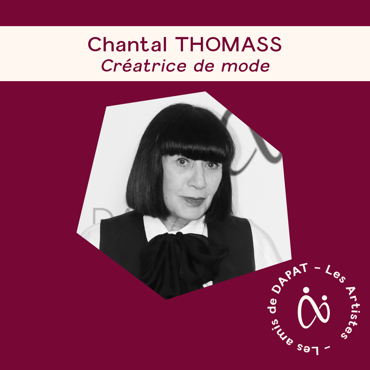 Chantal Thomass – Créatrice de mode, remettante à la Remise des Prix DAPAT 2021