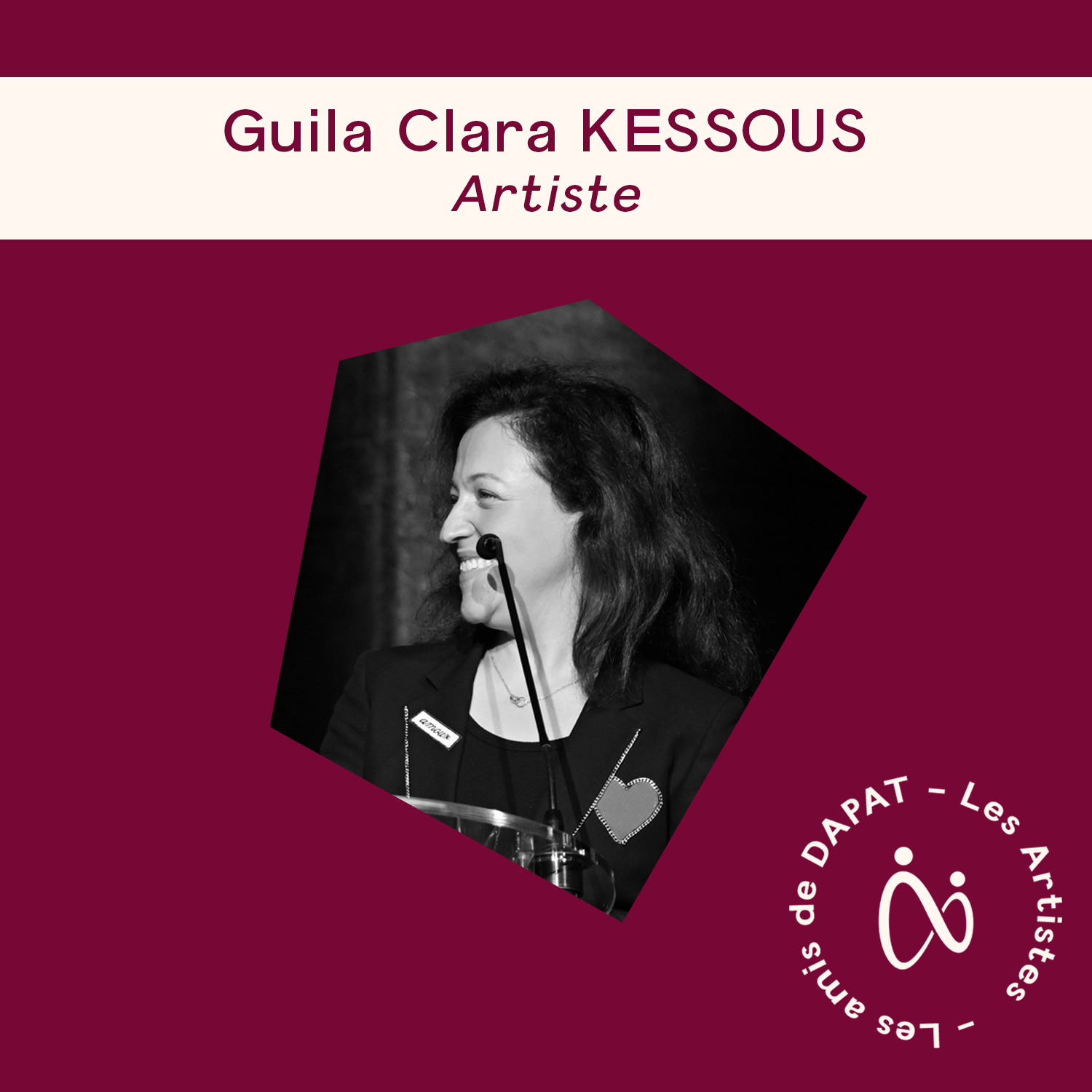 Guila Clara Kessous – Artiste de l’UNESCO soutenant les Prix DAPAT.